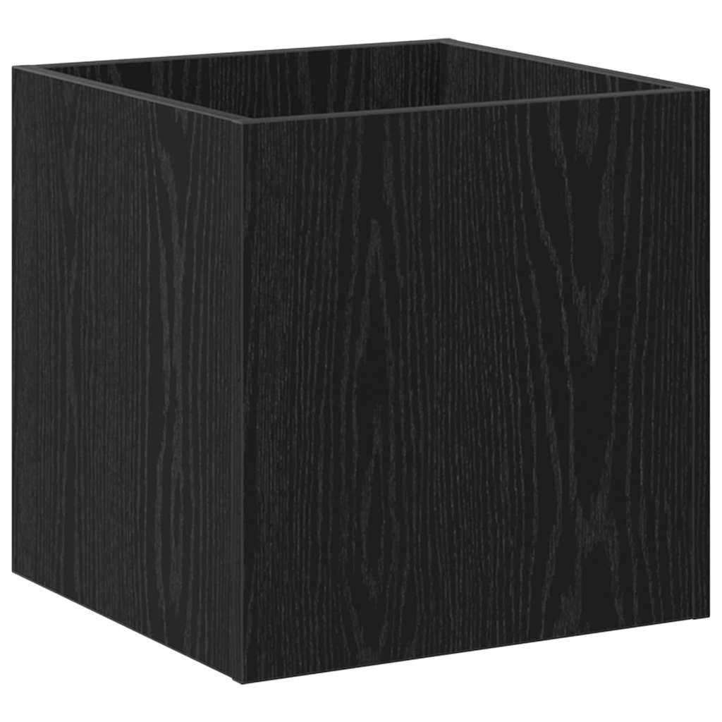 Blumentopfschachtel Schwarz Eichen-Optik 40 x 40 x 40 cm