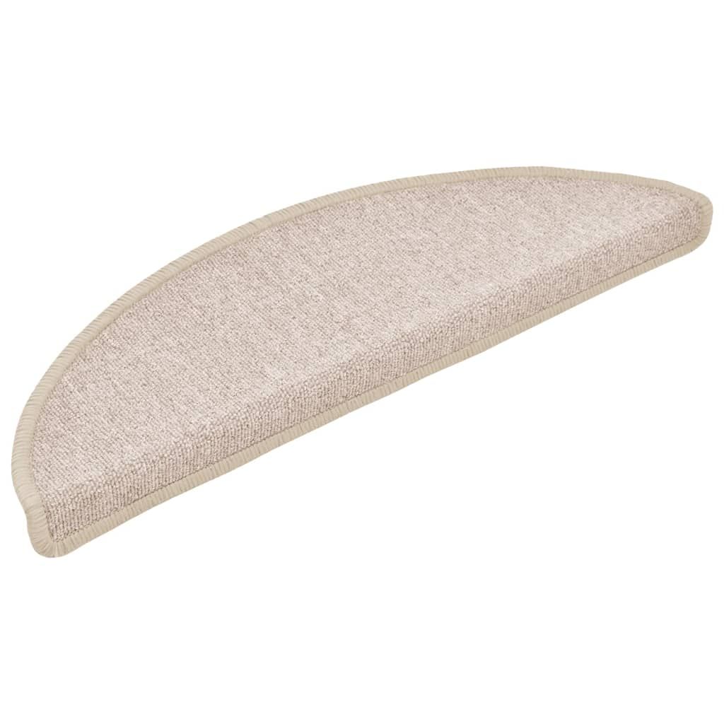 Stufenmatten 15 Stk. 56x17x3 cm Taupe Halbrund
