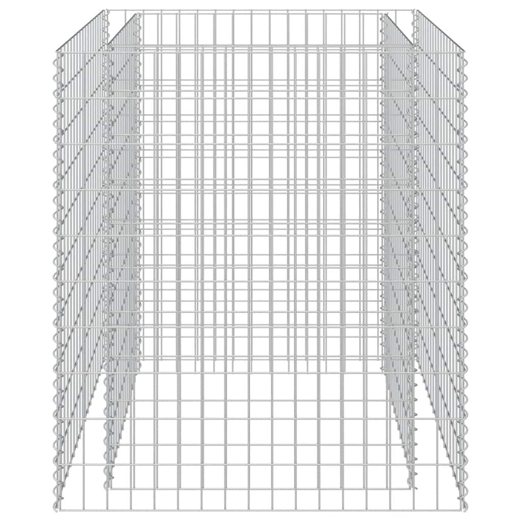 Gabionen-Hochbeet Verzinkter Stahl 90×90×100 cm