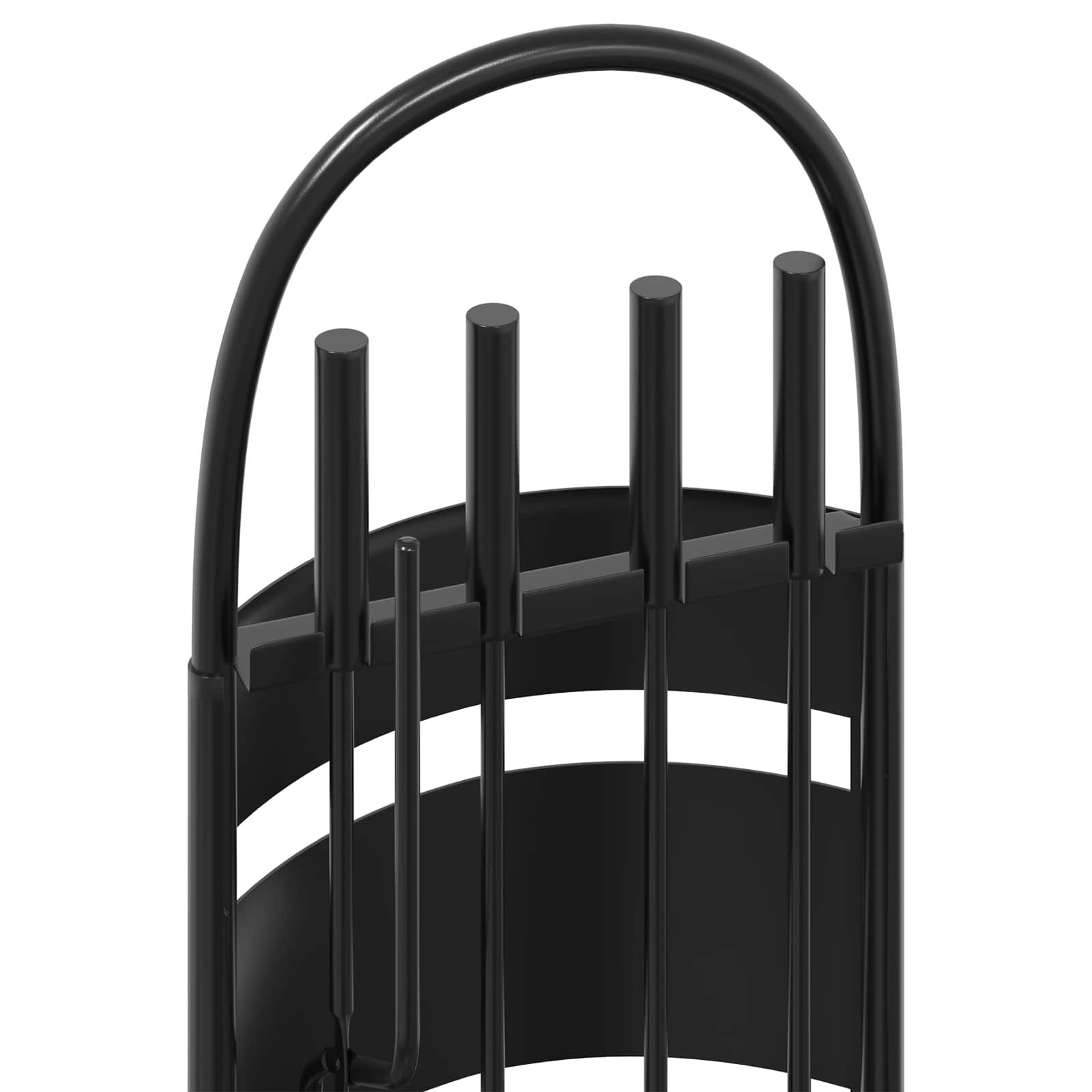 5-teiliges Kaminbesteck-Set 23 x 15 x 66 cm Stahl
