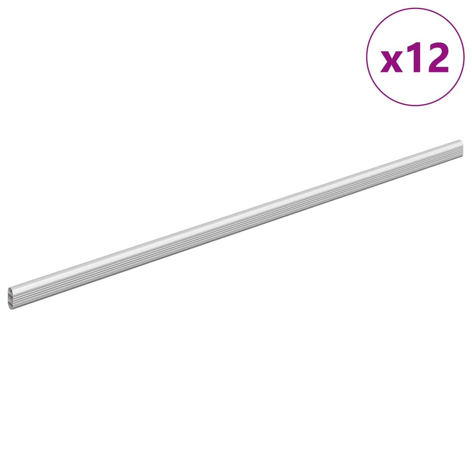Kleiderstange 12 stk. Silber 764 x 15 x 29 mm