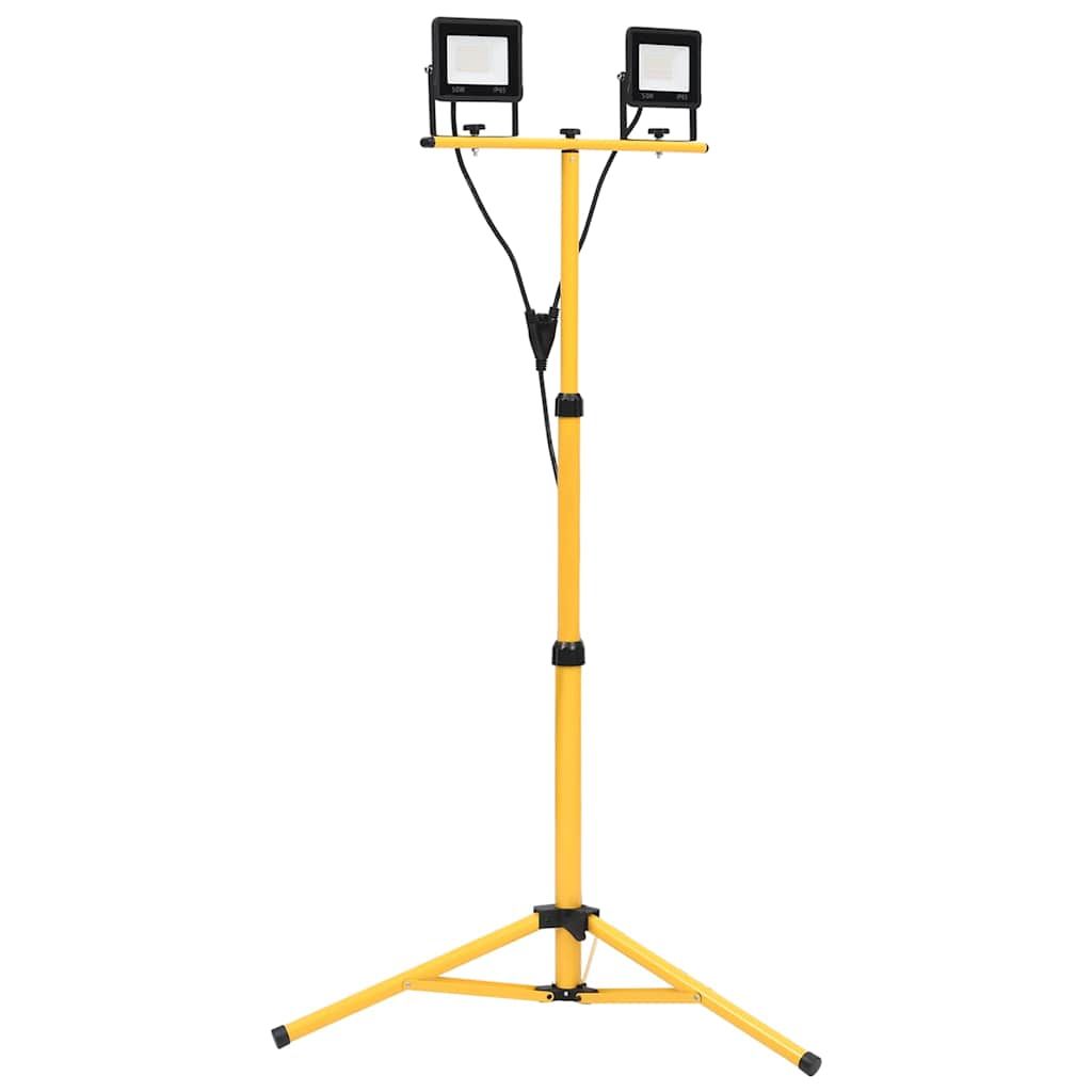 LED-Fluter mit Stativ 2x50 W Warmweiß