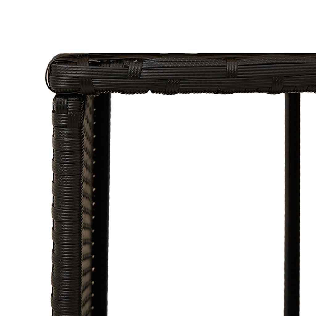 Outdoor-Regale für Whirlpool 2 Stk. Schwarz Poly Rattan