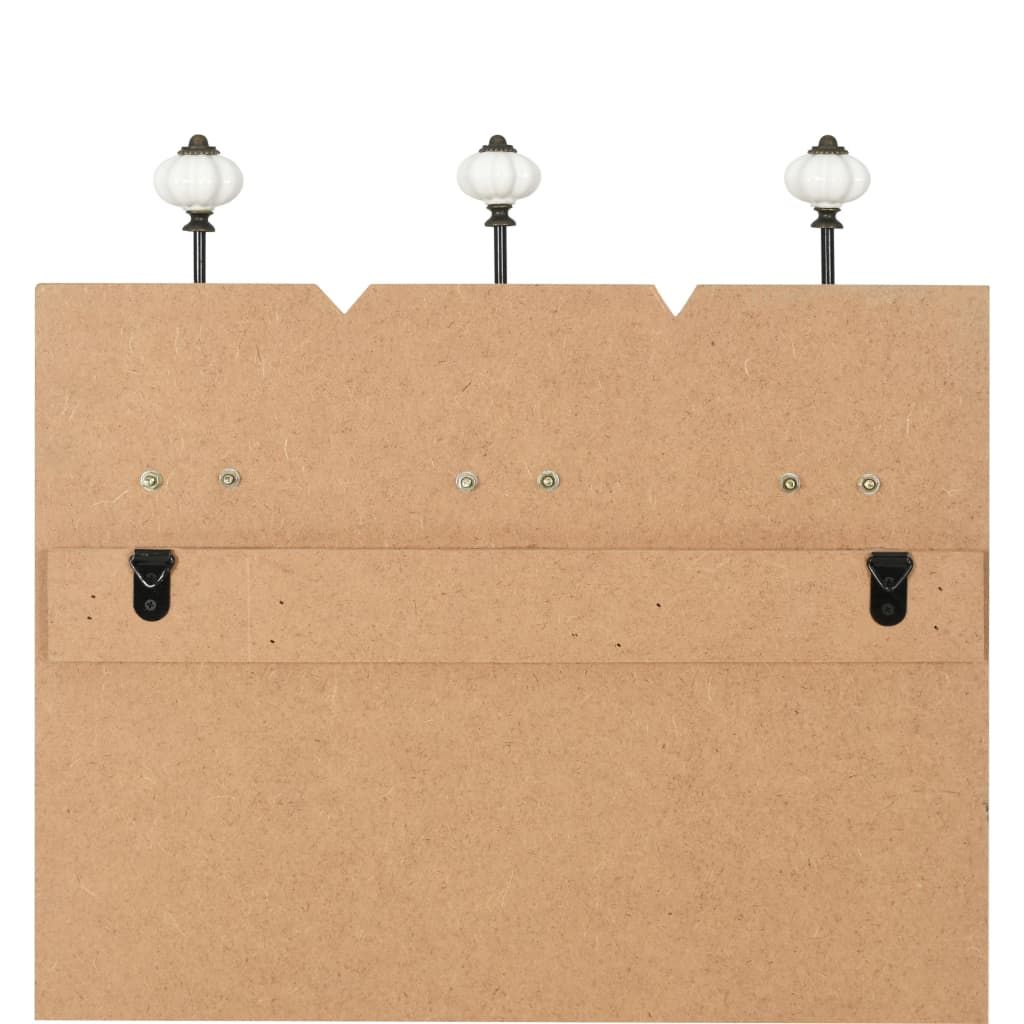 Wandgarderobe mit 6 Haken 120x40 cm HAPPY LOVE