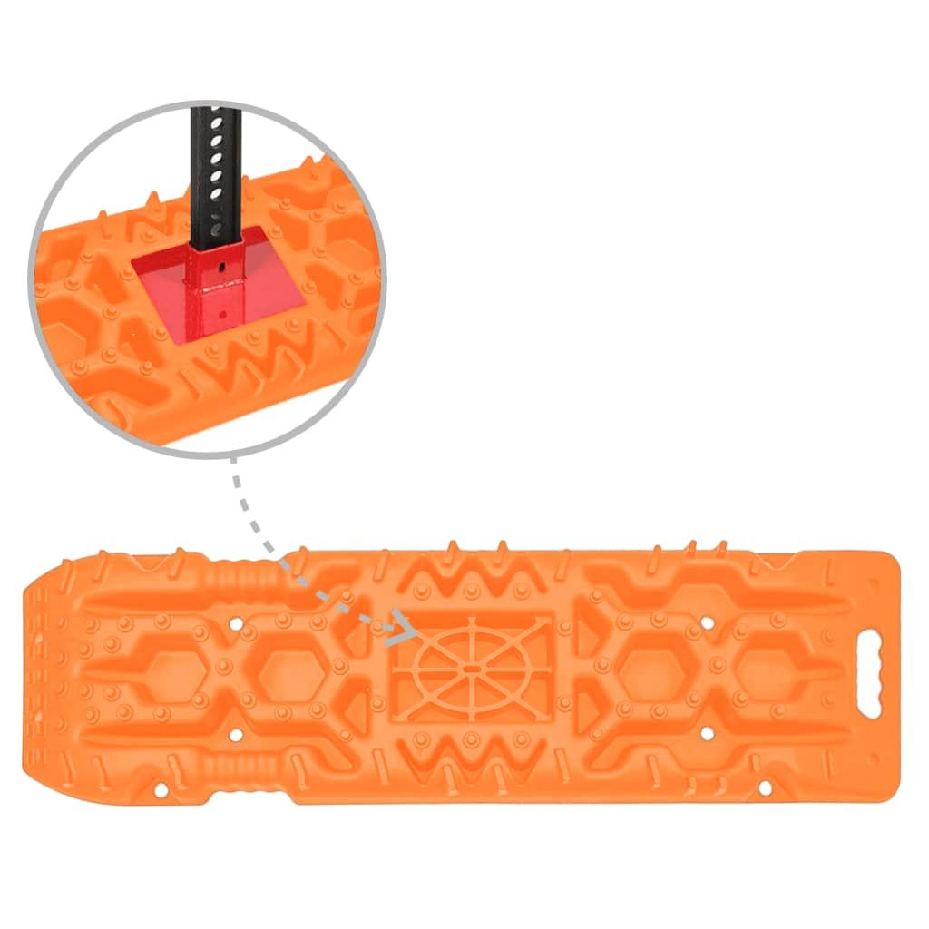 Traktionsmatten 2 Stk. Orange 107x31x7 cm Nylon