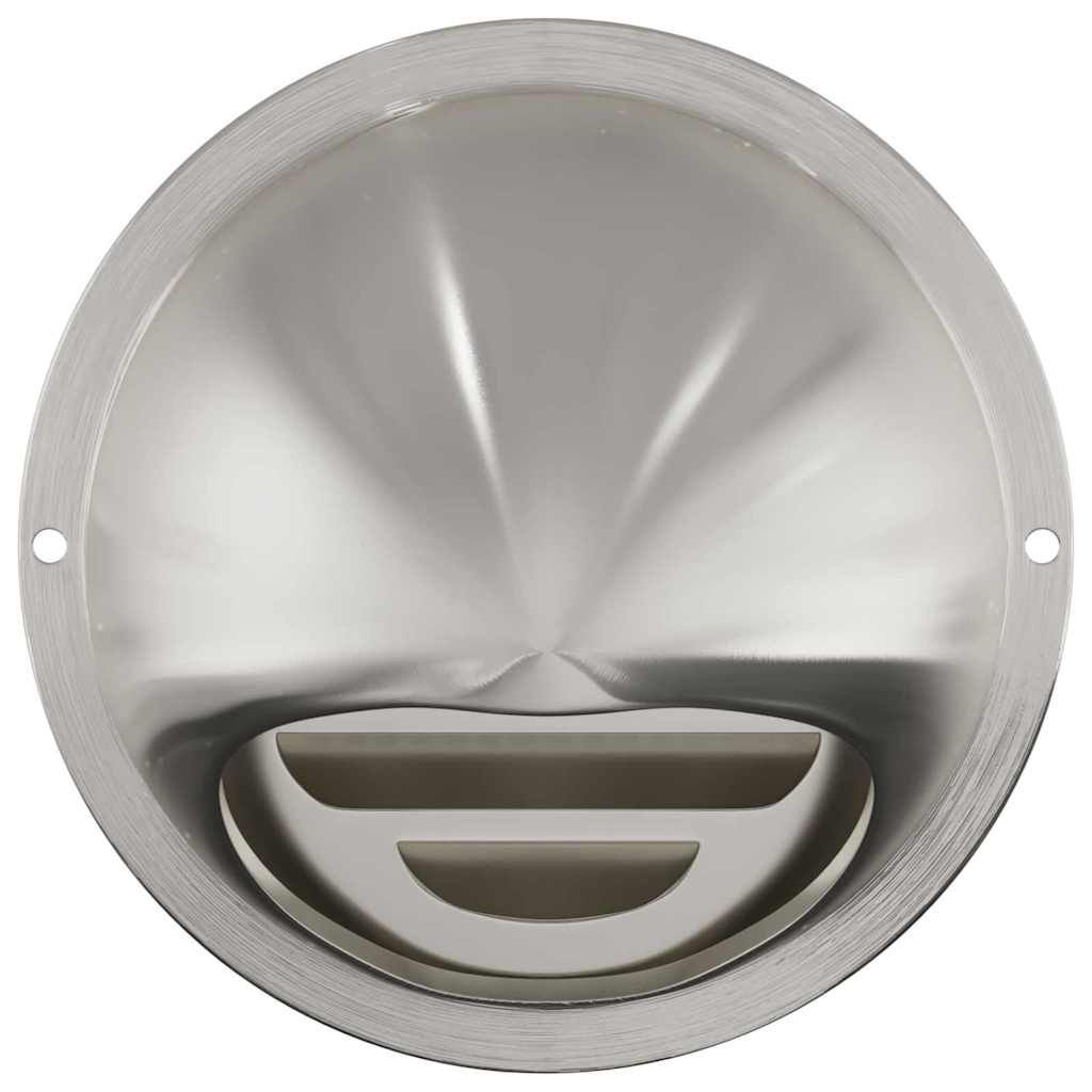 Lüftungsgitter 2 Stk. Silber 100 mm Edelstahl