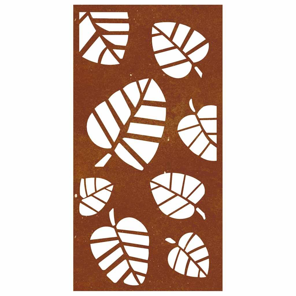 Garten-Wanddeko 105x55 cm Cortenstahl Blatt-Design