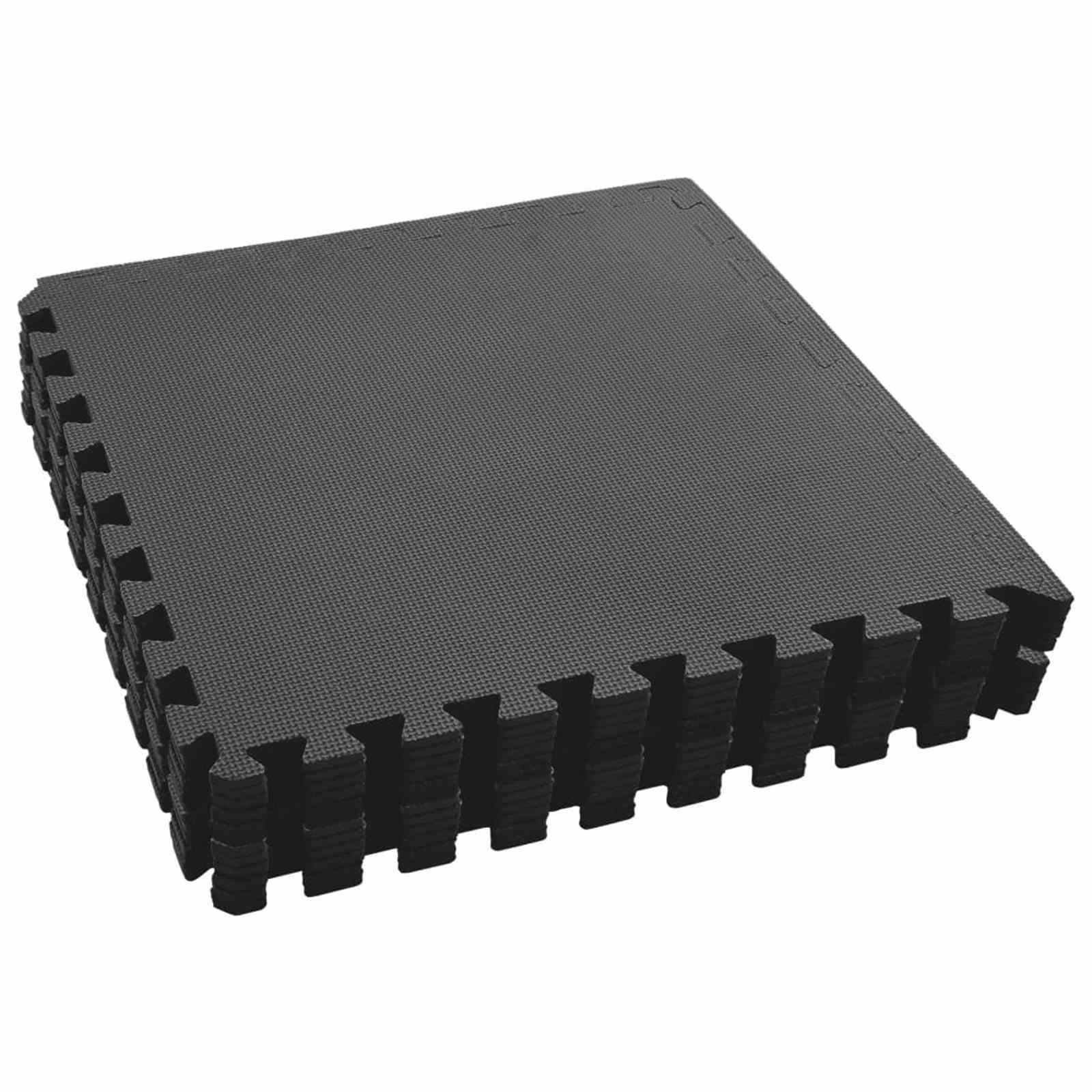 Pool Bodenschutzmatte 12 stk. Schwarz 4,32 ㎡ EVA-Schaum