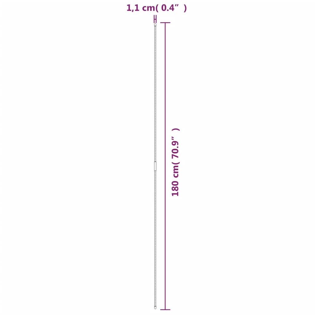 Pflanzenstützen 30 Stk. Grün 180 cm Stahl