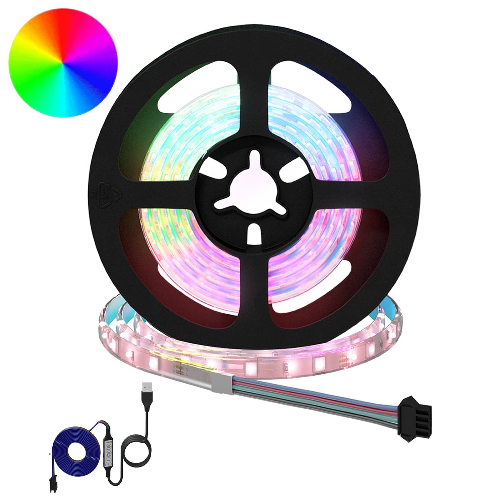 LED-Streifen 2 stk. Schwarz und Transparent
