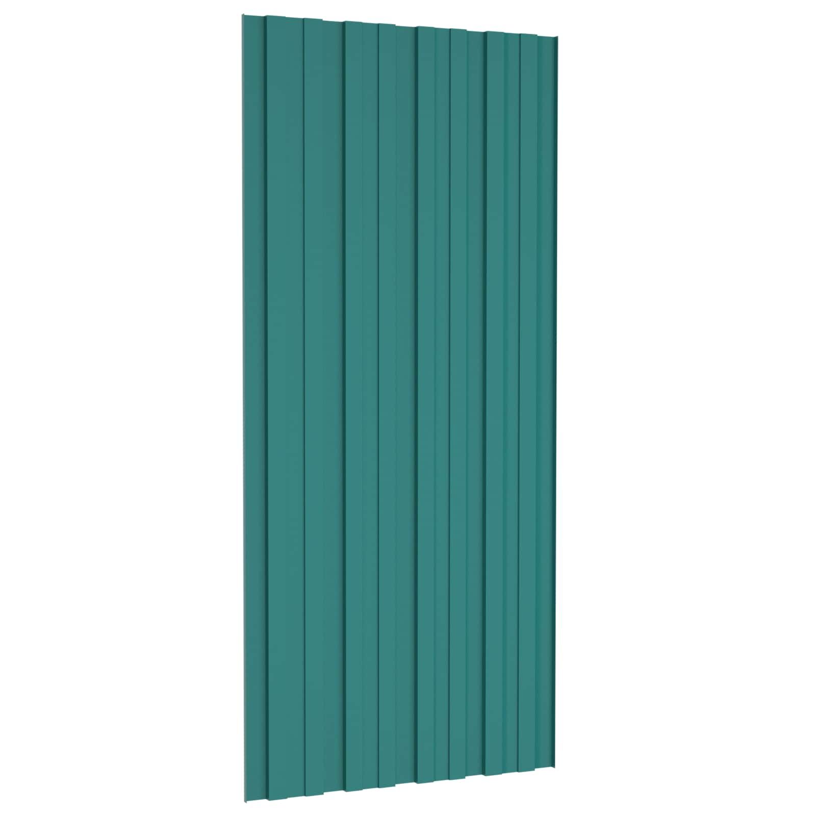 Dachpaneel 36 pcs Grün 100 x 45 cm Verzinkter Stahl