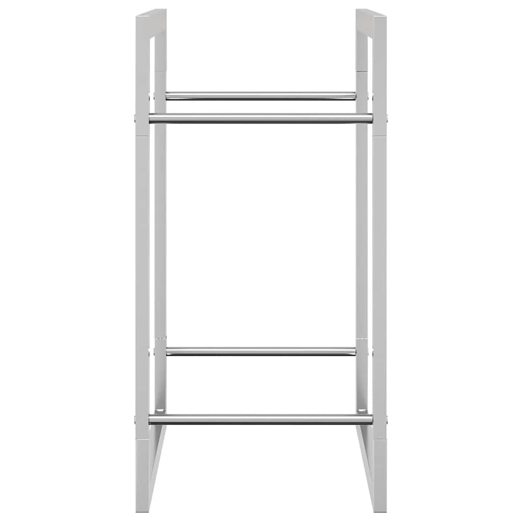 Brennholzregal 50x28x56 cm Edelstahl