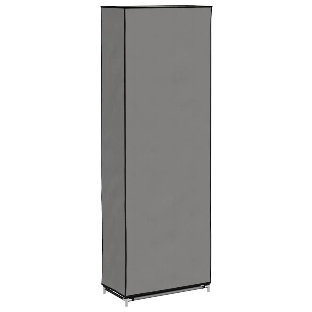 Schuhschrank mit Abdeckung Grau 57 x 29 x 162 cm Stoff