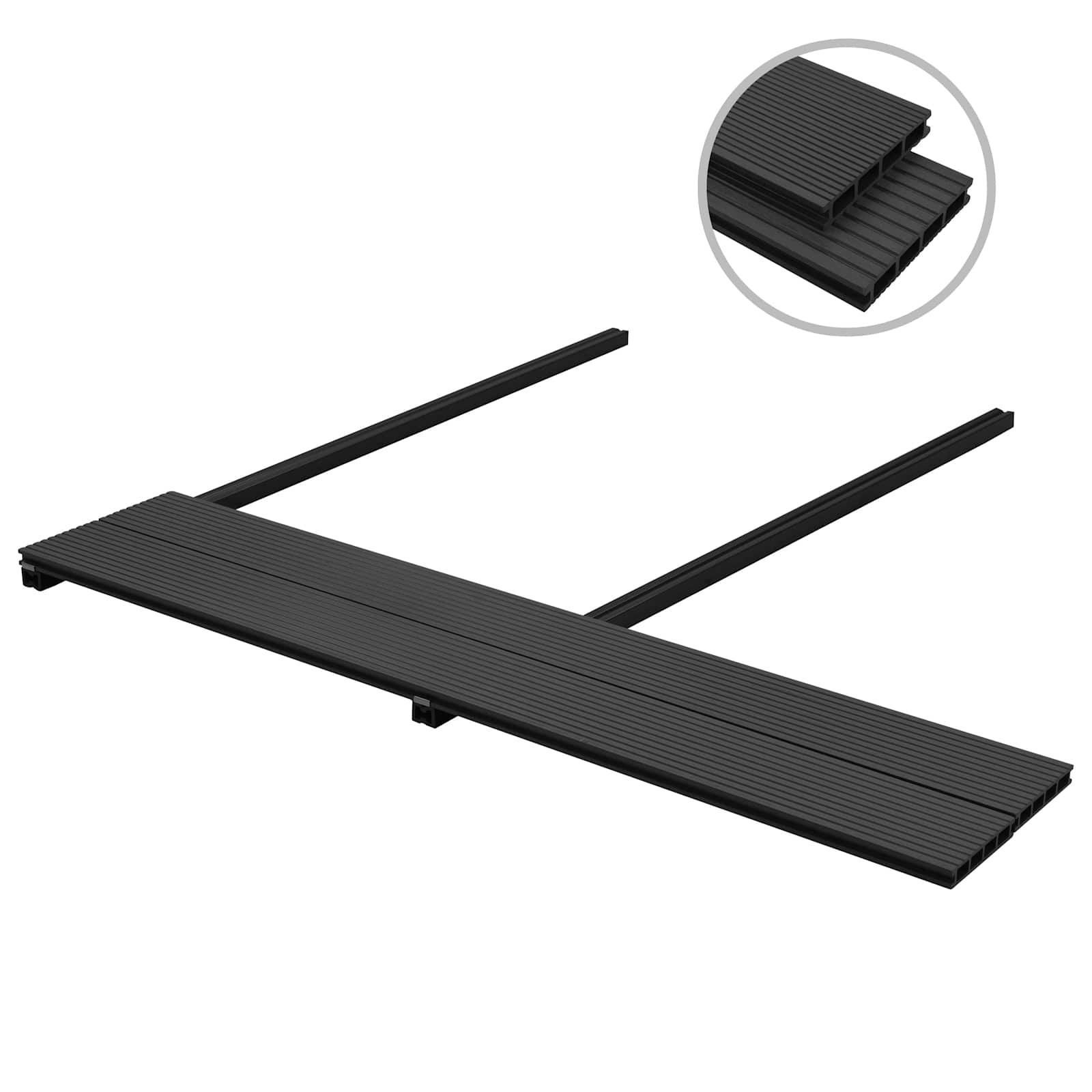 Terrassendiele 30 stk. Schwarz WPC