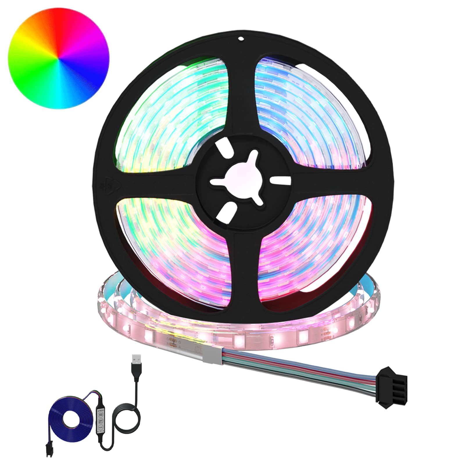 LED-Streifen 2 stk. Schwarz und Transparent