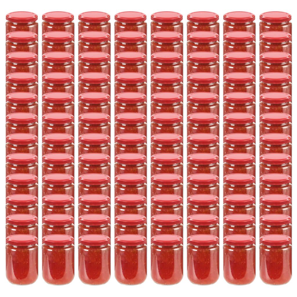 Marmeladengläser mit Rotem Deckel 96 Stk. 230 ml