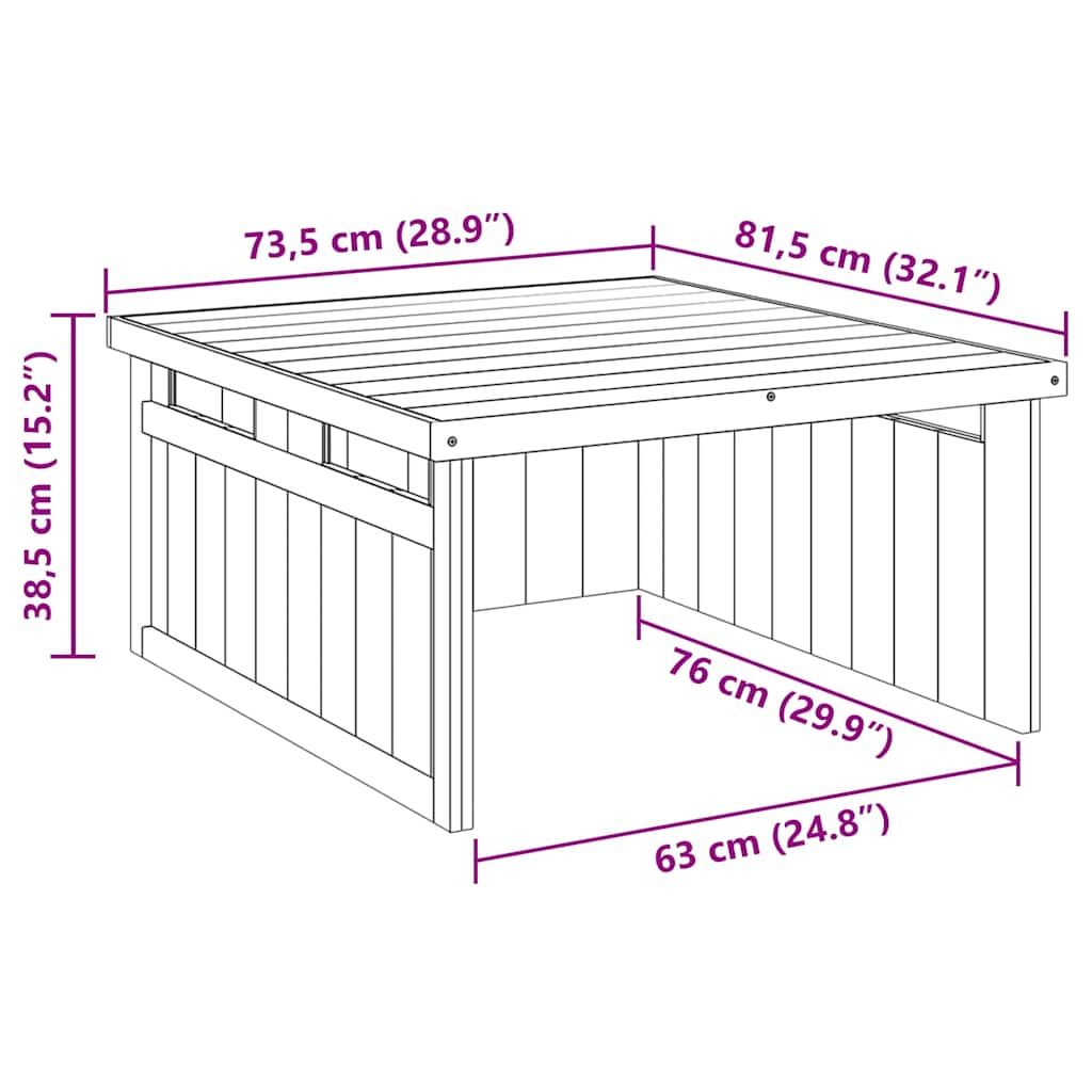 Rasenmäher Garage Braun 73,5 x 81,5 x 38,5 cm