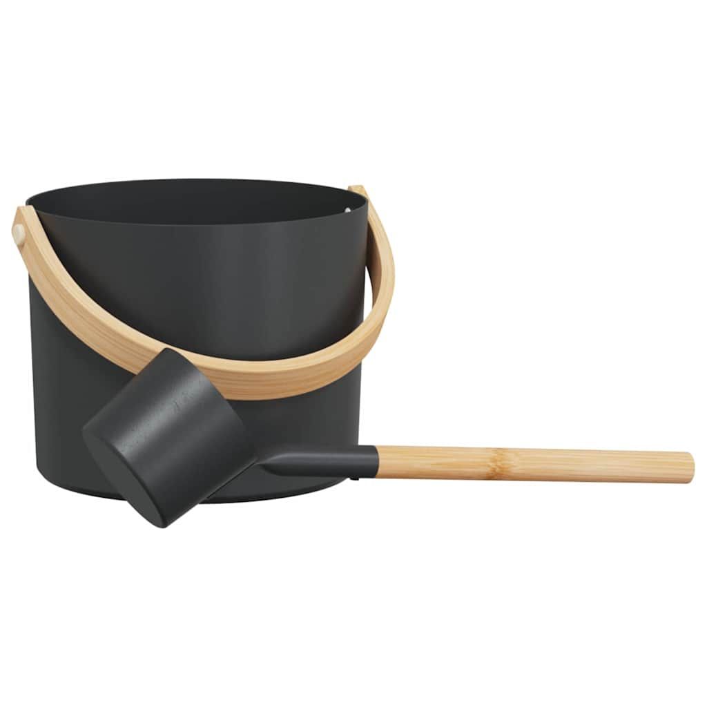 Sauna Zubehör Set 2 Stk. Schwarz