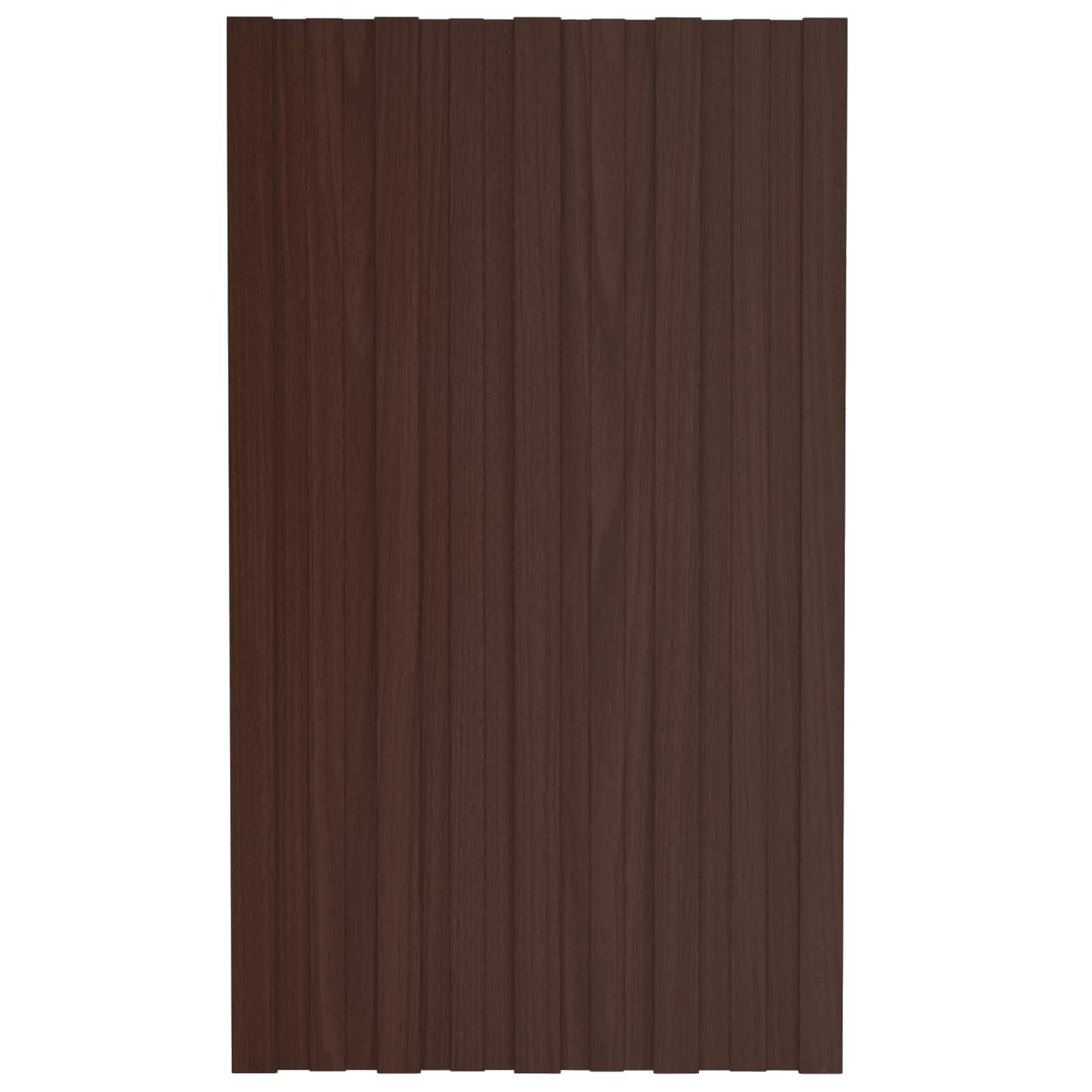 Dachpaneel 12 pcs Braun 80 x 45 cm Verzinkter Stahl