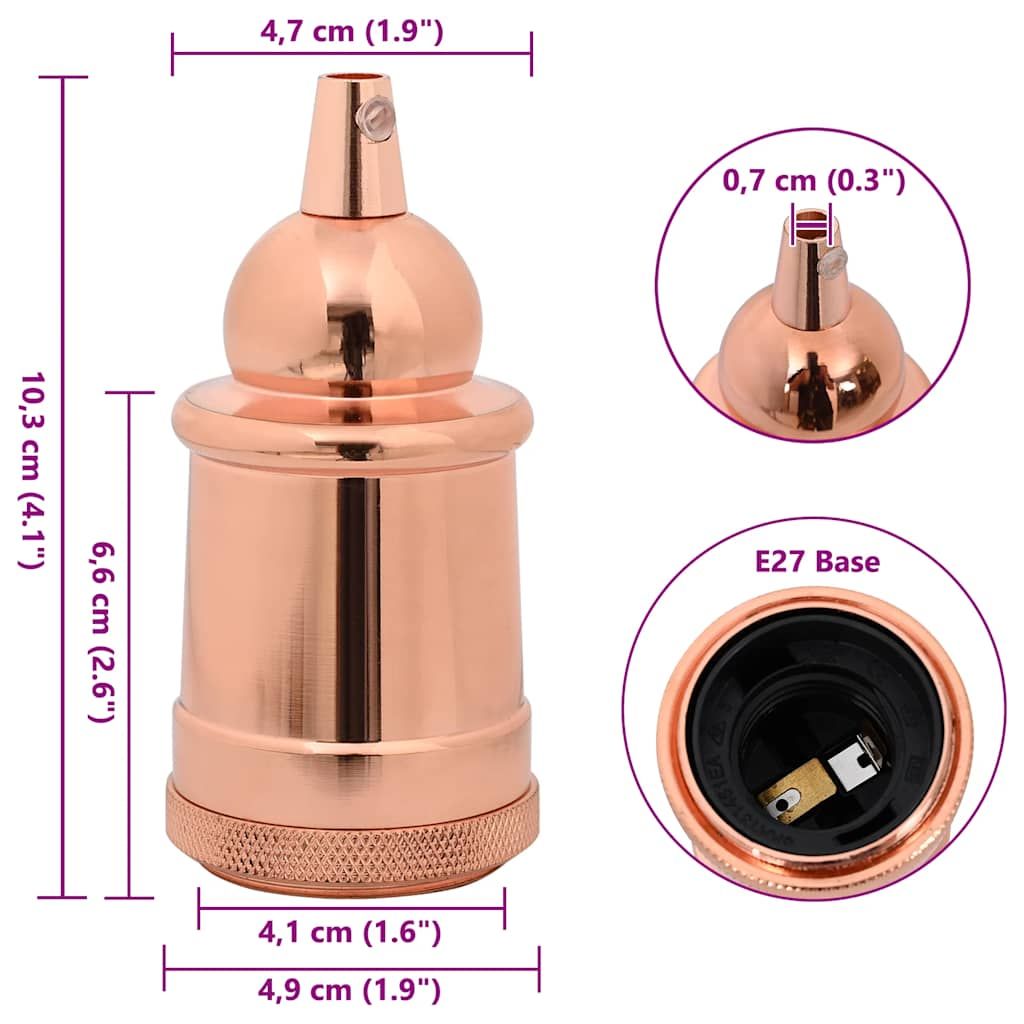Lampenfassungen 2 Stk. Rosegold E27