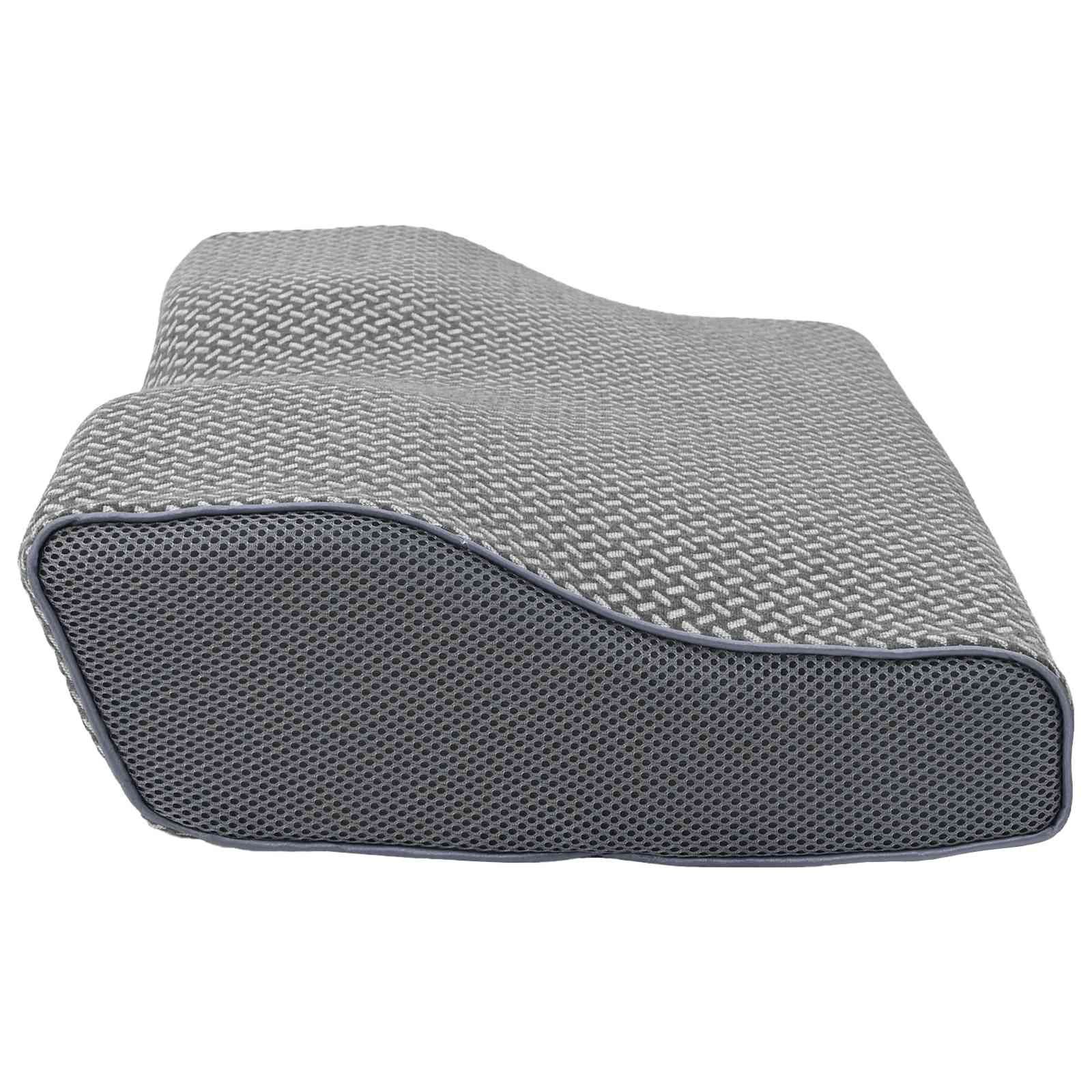 Kopfkissen mit Kissen Grau 60 x 34 x 11 cm Polyester