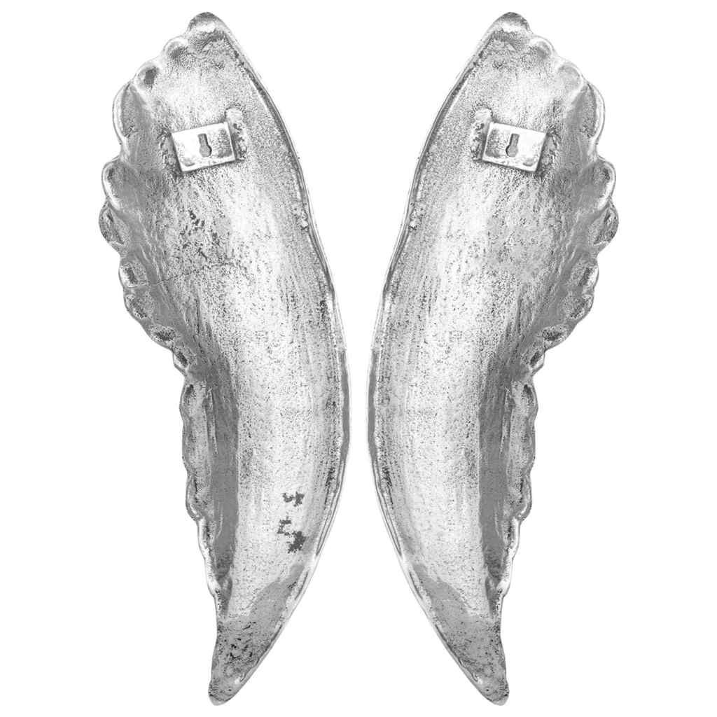 Flügel-Skulptur 2 pcs Silber 31 x 5 x 91 cm Aluminium