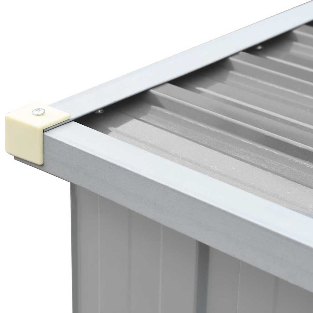 Brennholzlager aus verzinktem Stahl 330x84x152 cm Grau