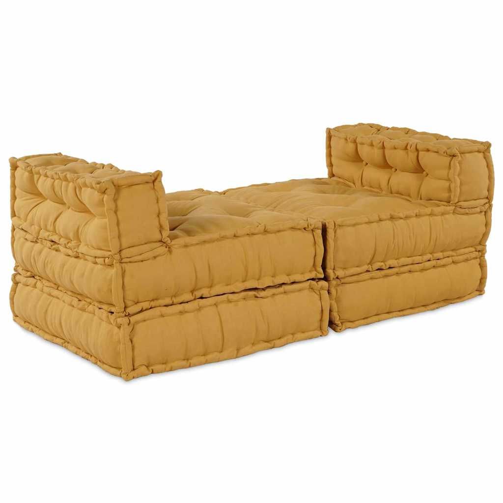 Modulare Sofagarnitur 4 pcs Gelb Stoff