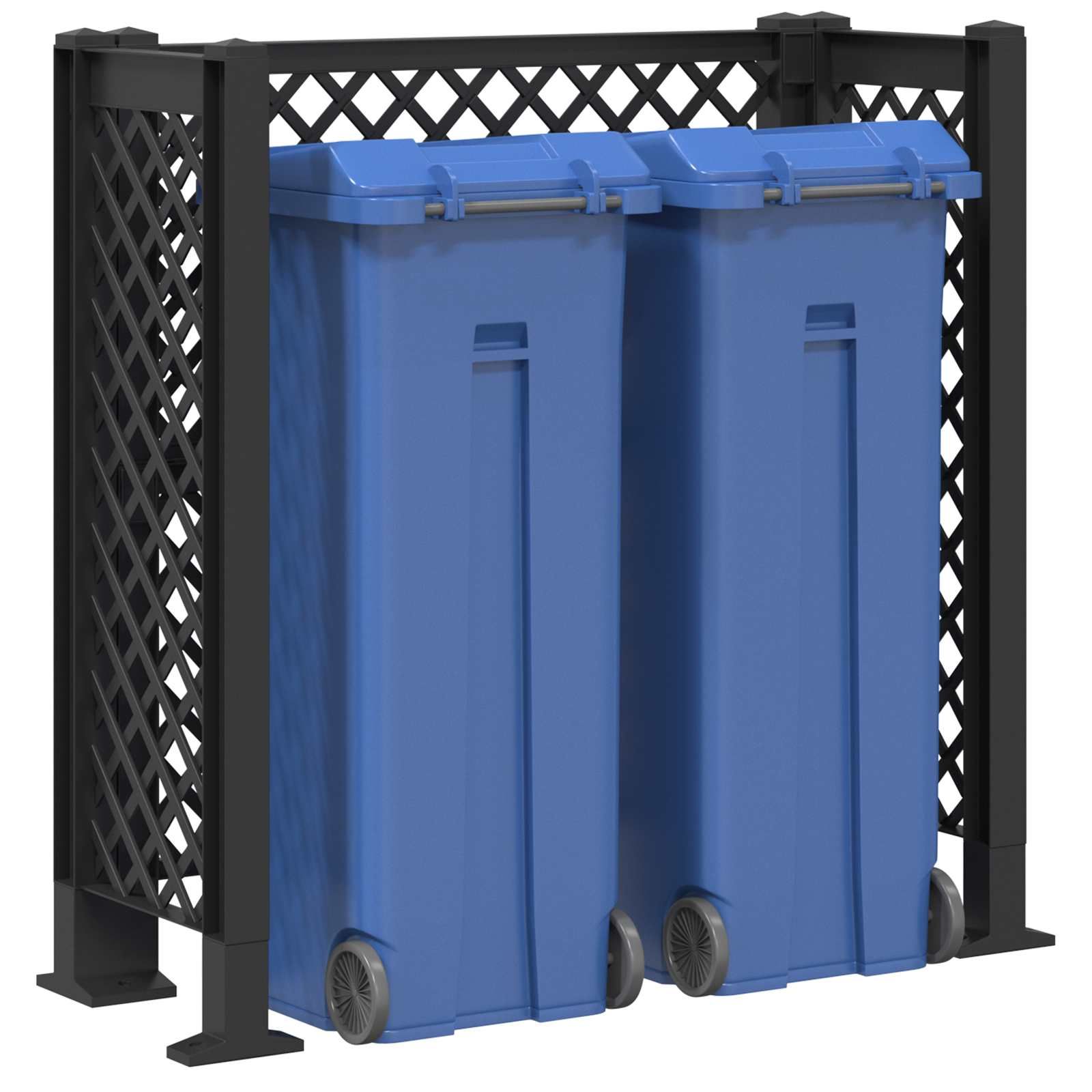 Mülltonnengitter Anthrazit 123 x 47 x 114 cm PP