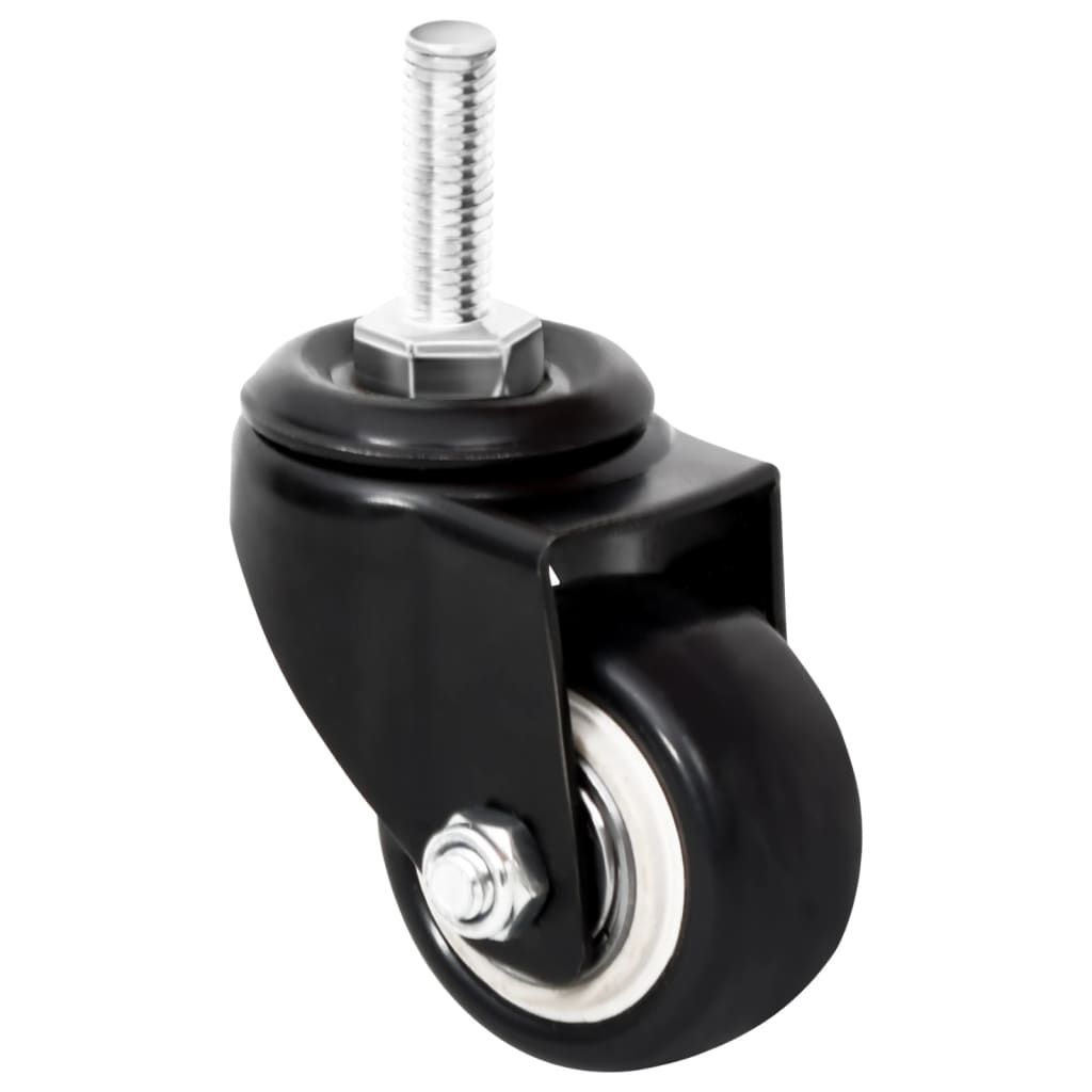 Rollen für Pflanzkübel 4 Stk. Schwarz 8x3,5x8 cm Eisen