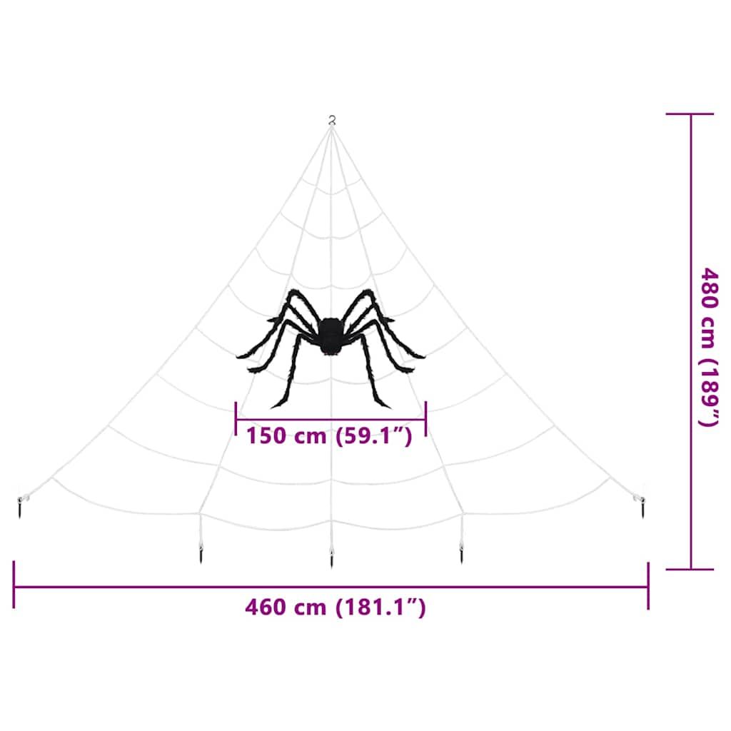 Halloween-Spinnendekoration mit Netzen 4 pcs Schwarz und Weiß