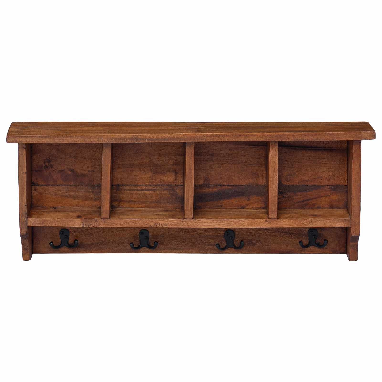 Kleiderbügel Braun 70 x 11 x 27 cm Massives Mahagoni Holz