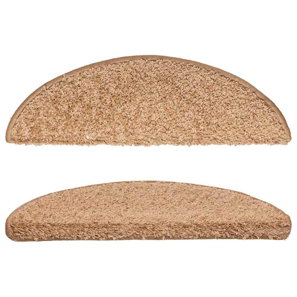 Stufenmatten 15 Stk. 56x17x3 cm Beige Halbrund