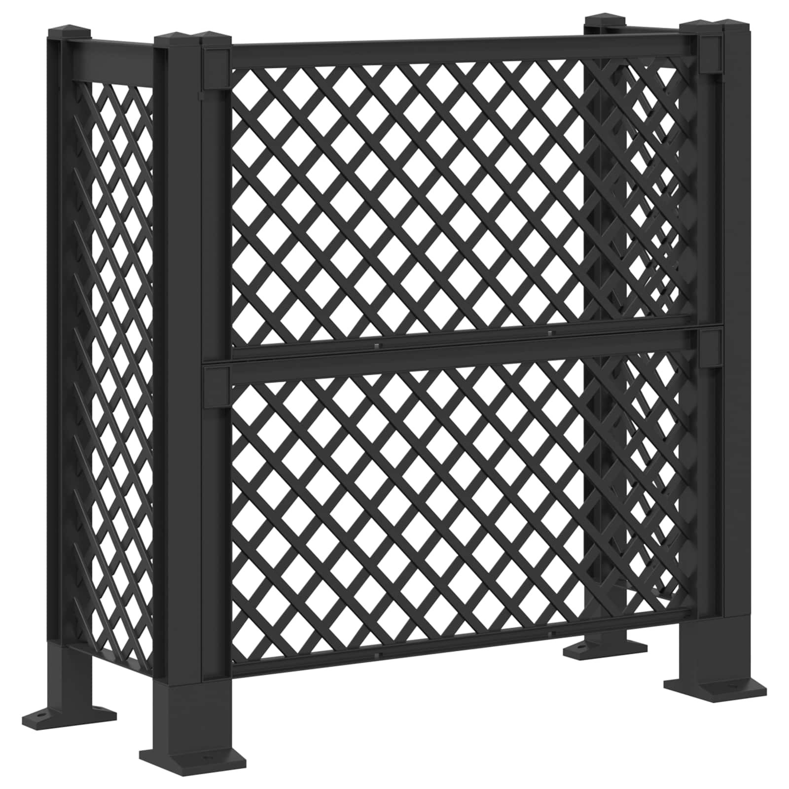 Mülltonnengitter Anthrazit 123 x 47 x 114 cm PP