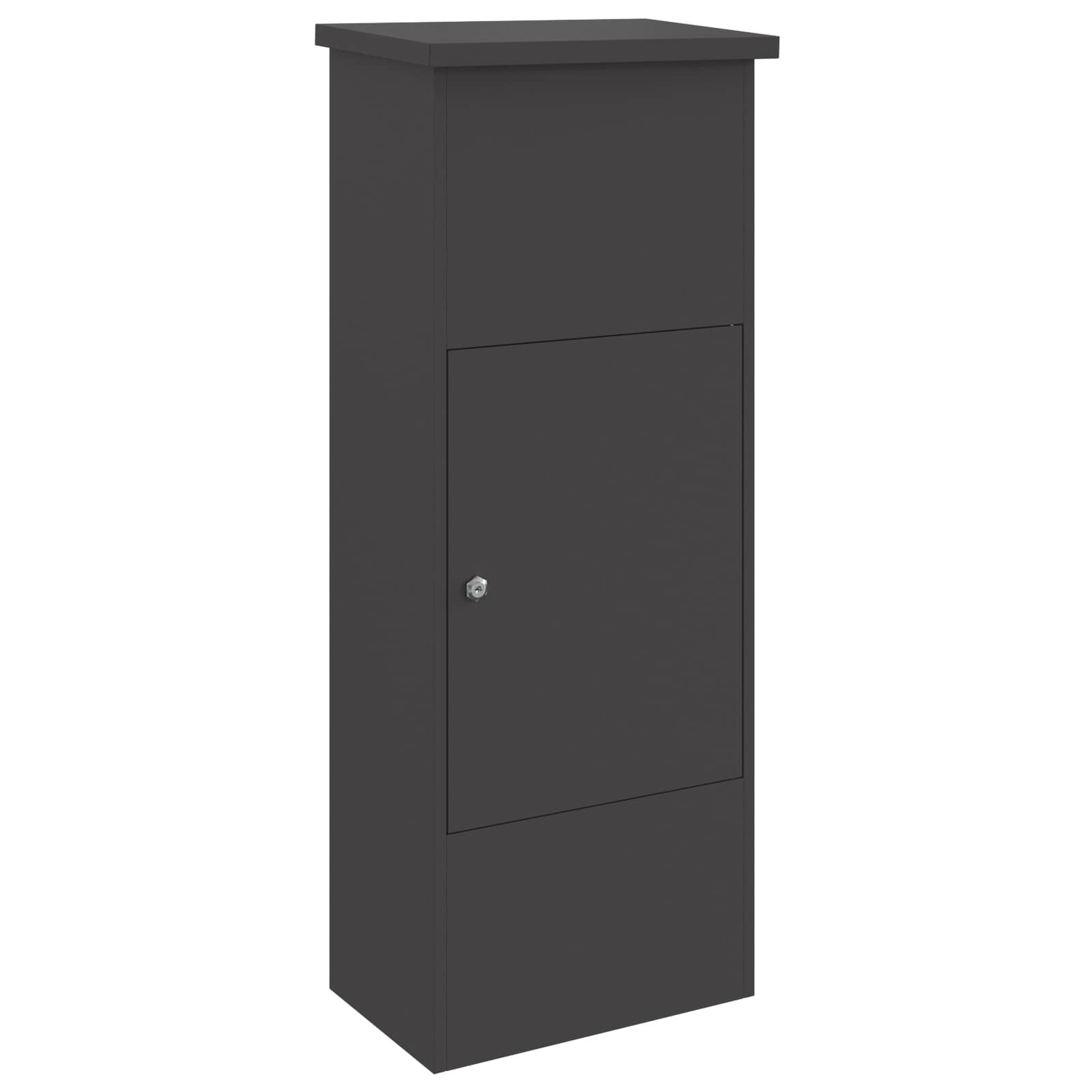 Paketdrop-Box mit Speicher Schwarz 44,5 x 29 x 110,5 cm Stahl