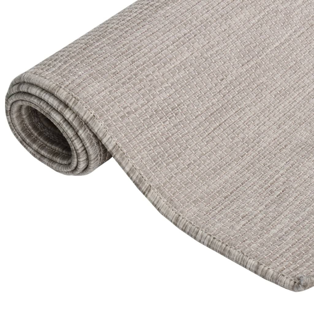 Outdoor-Teppich Flachgewebe 140x200 cm Hellgrau