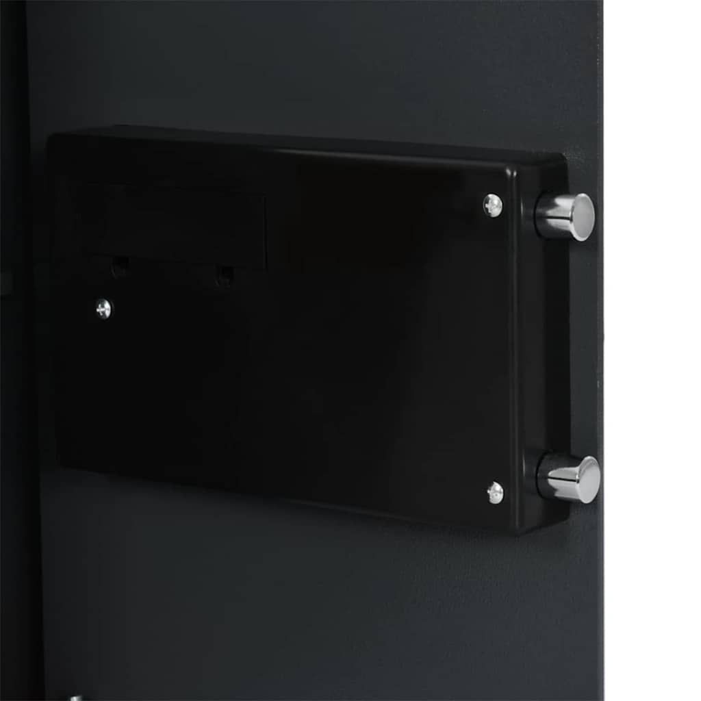 Digitaler Safe mit Schloss Dunkelgrau 35 x 31 x 50 cm Stahl