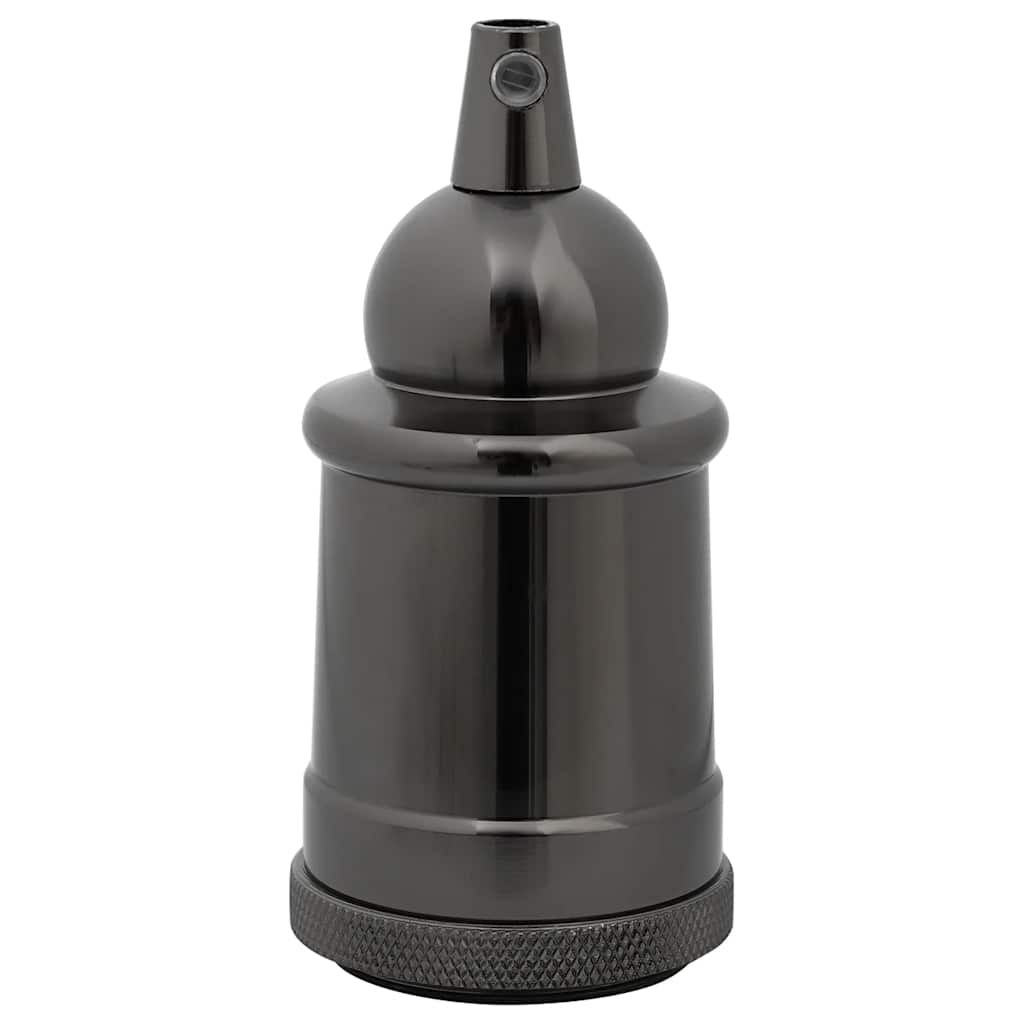 Lampenfassungen 2 Stk. Glänzend Schwarz E27