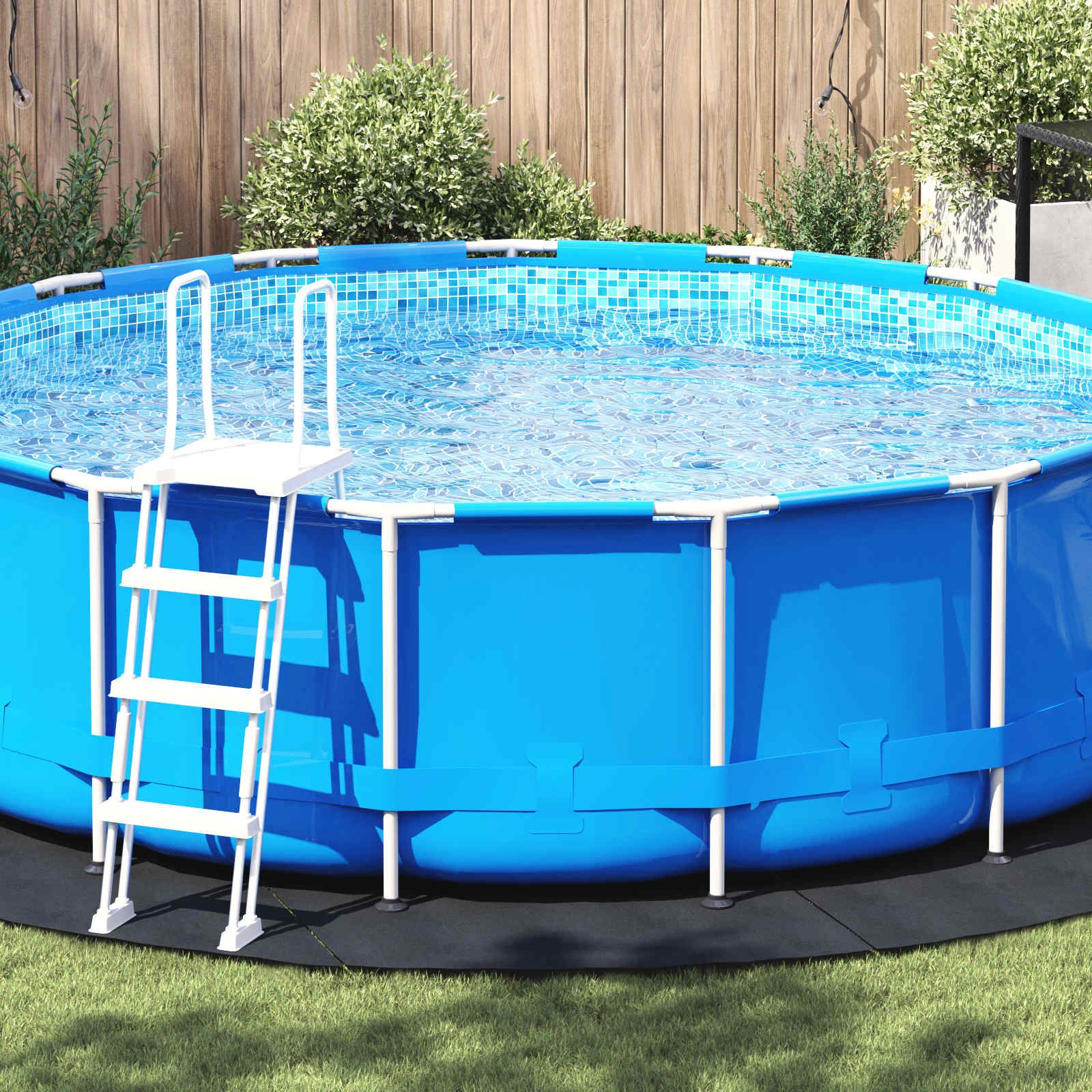 Bodenfolie für Pools Schwarz Ø 428 cm Vliesstoff