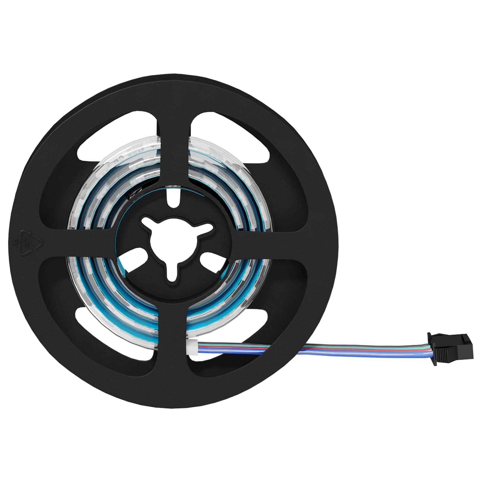 LED-Streifen 2 stk. Schwarz und Transparent