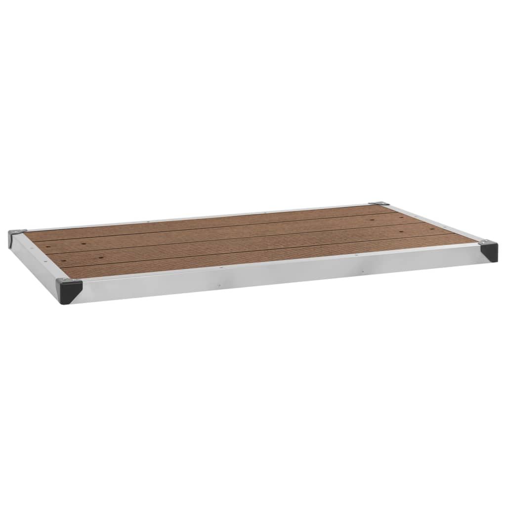 Gartendusche mit Brauner Bodenplatte 220 cm Aluminium
