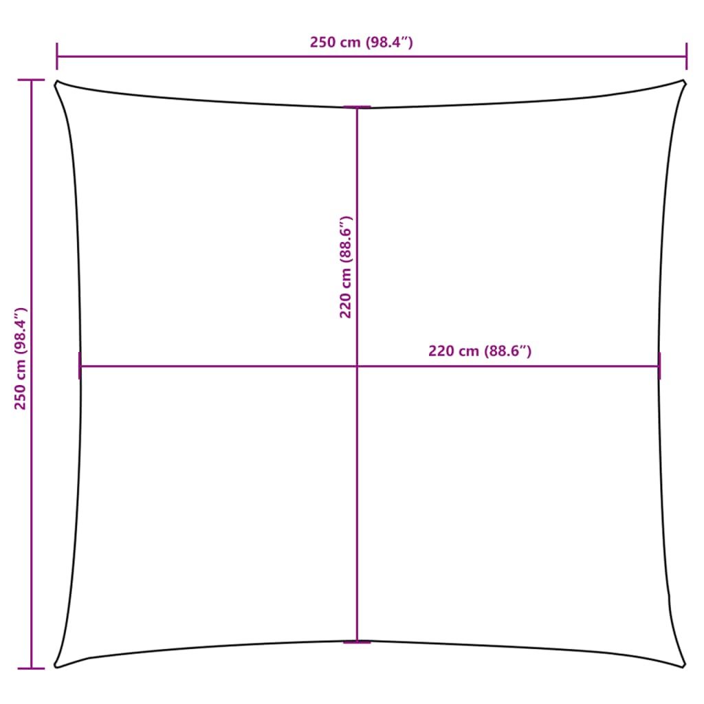 Sonnensegel Oxford-Gewebe Quadratisch 2,5x2,5 m Beige