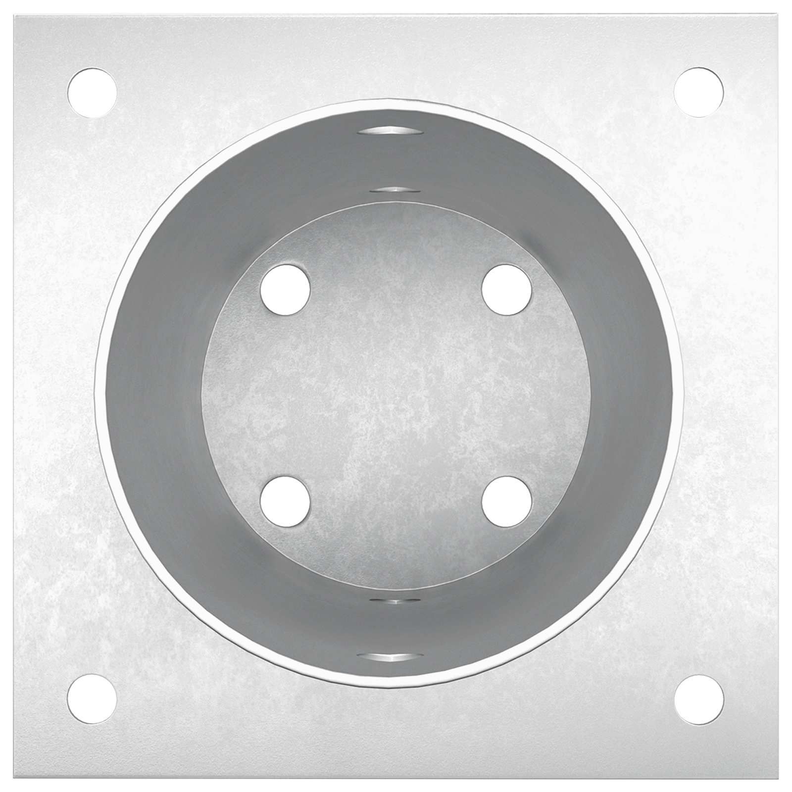 runder Bodenanker 4 Stk. Silber 15 x 15 x 15 cm Metall