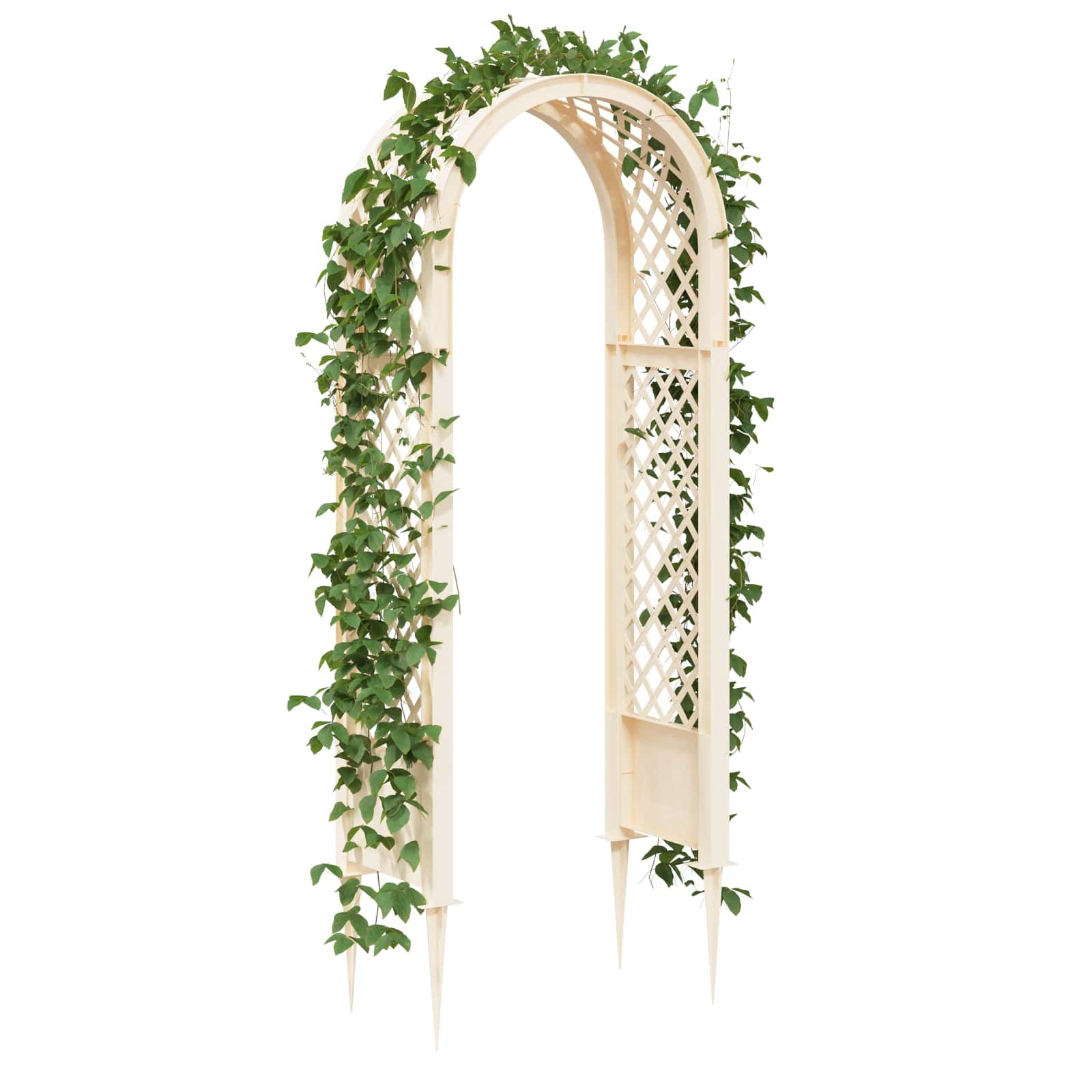 Rosenbogen mit Spitzen Weiß 97 x 43 x 218 cm PP