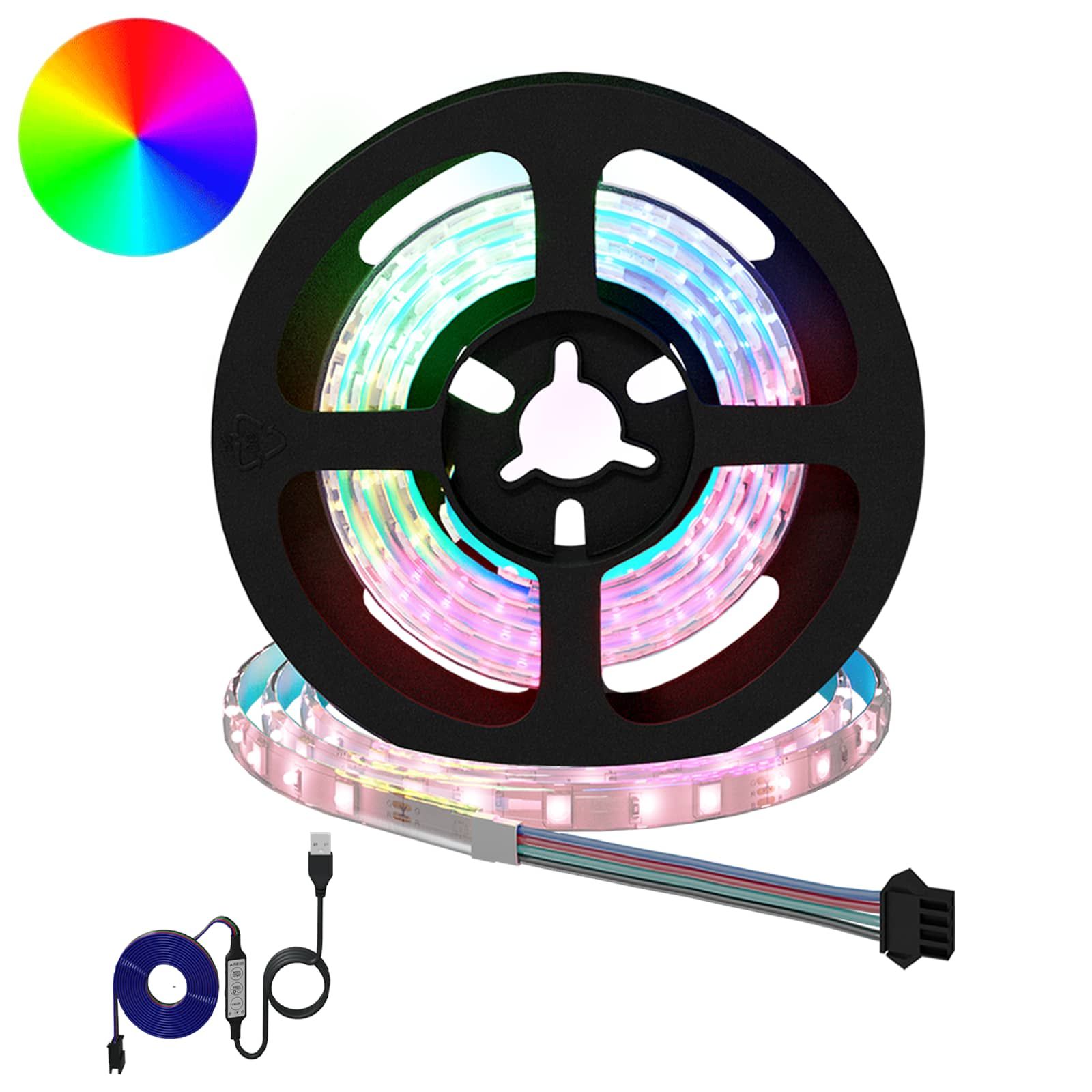 LED-Streifen 2 stk. Schwarz und Transparent