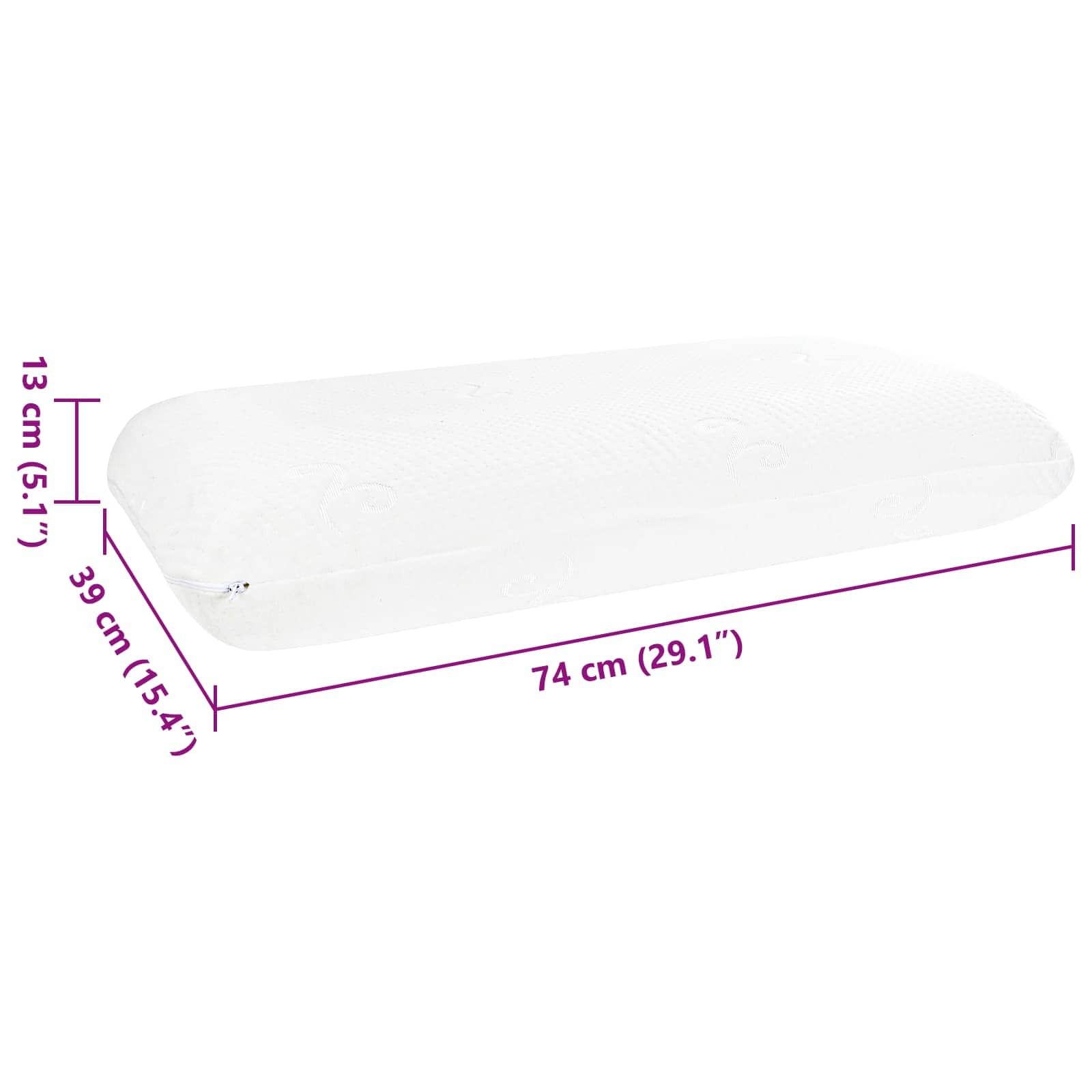 Schlafkissen Uni Weiß 74 x 39 x 13 cm Gel-Speicherschaum
