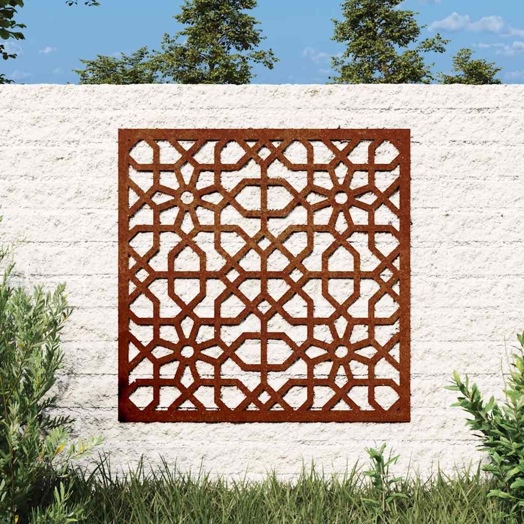 Garten-Wanddeko 55x55 cm Cortenstahl Maurisches Design