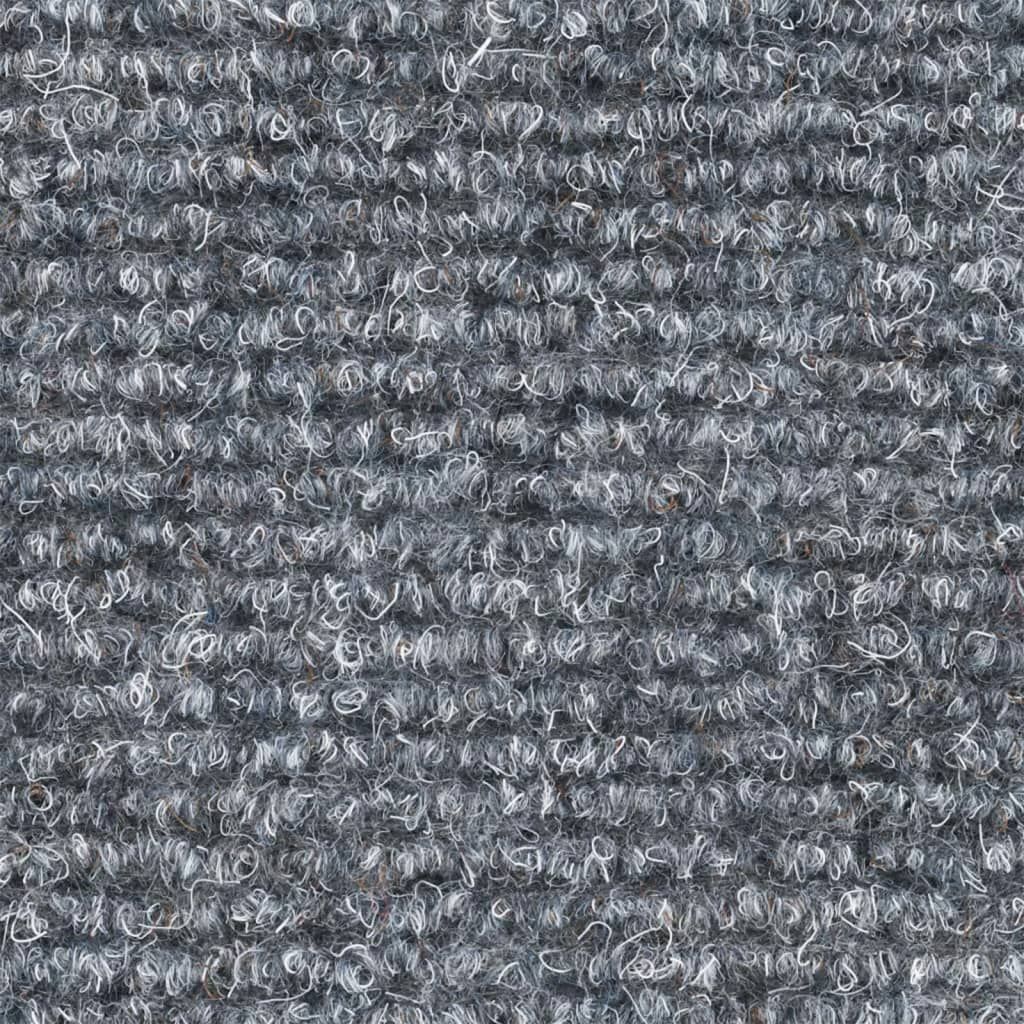 Stufenmatten Selbstklebend 15 Stk. 56x17x3 cm Hellgrau Halbrund