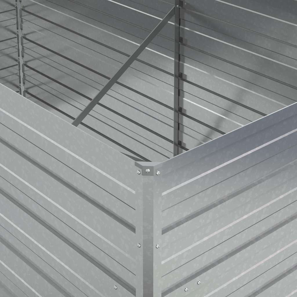 Garten-Hochbeet 160x80x77 cm Verzinkter Stahl Silbern
