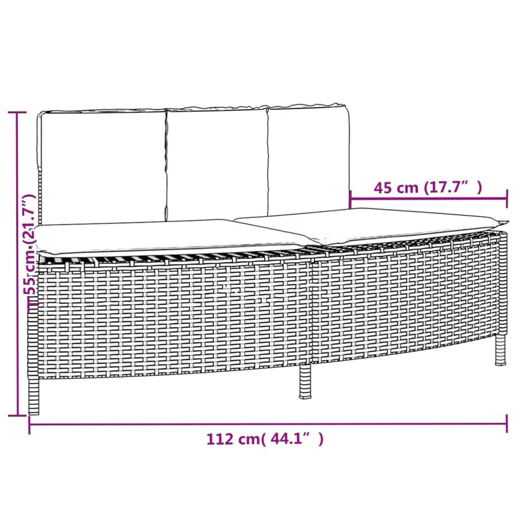 Whirlpool-Umrandung Schwarz Poly-Rattan und Massivholz Akazie